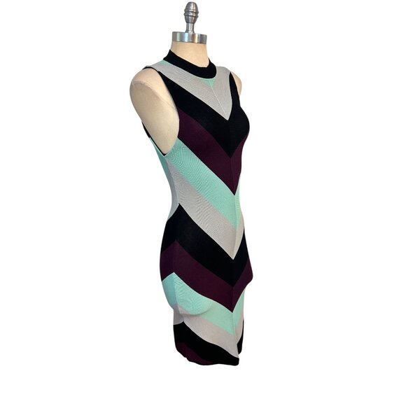 Free People I Got You Chevron Bodycon Dress Size XS - Picture 5 of 8